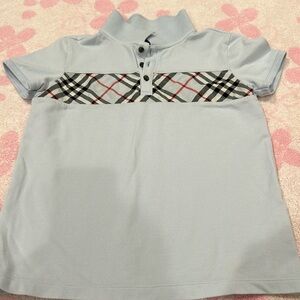 Burberry light blue tree button shirt for 10 years boy